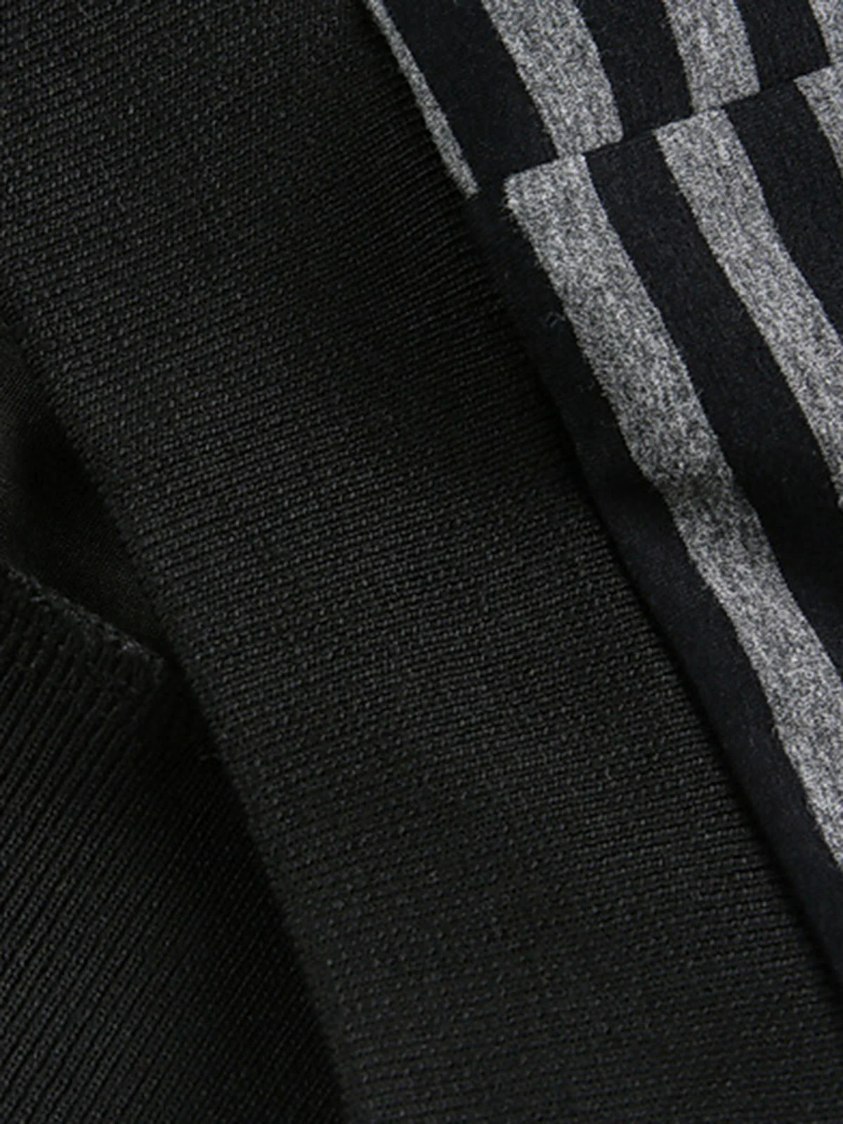 Detachable Fur Collar Striped Zip Up Hoodie - Image 4