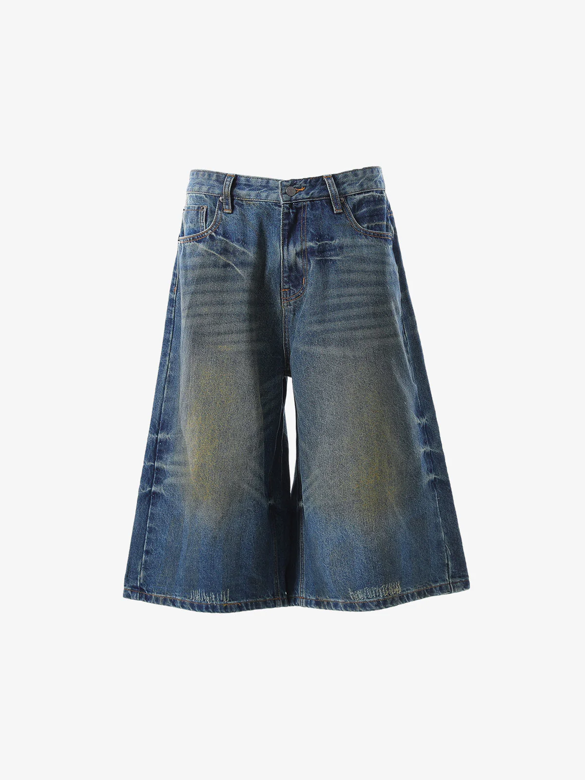 Dirty-Wash Baggy Denim Jorts