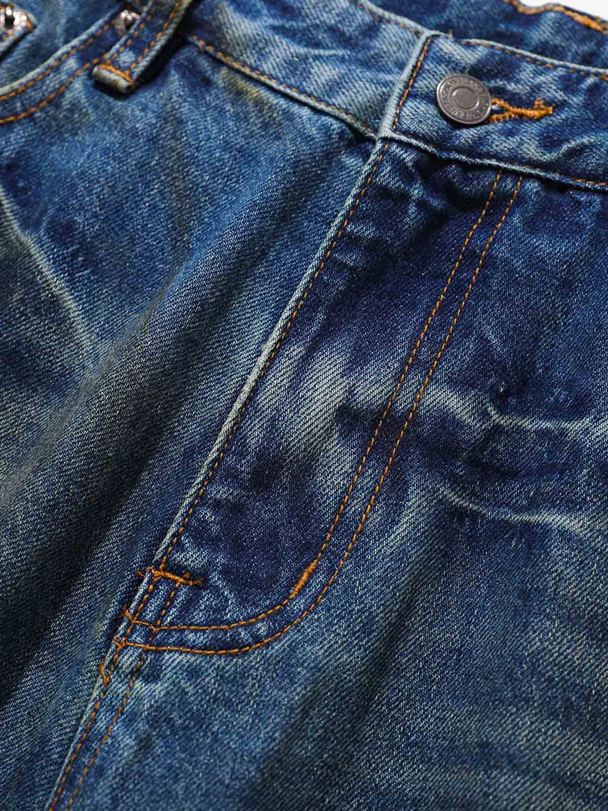 Dirty-Wash Baggy Denim Jorts - Image 5