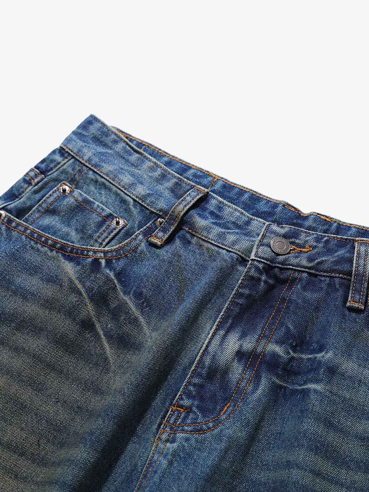 Dirty-Wash Baggy Denim Jorts - Image 6