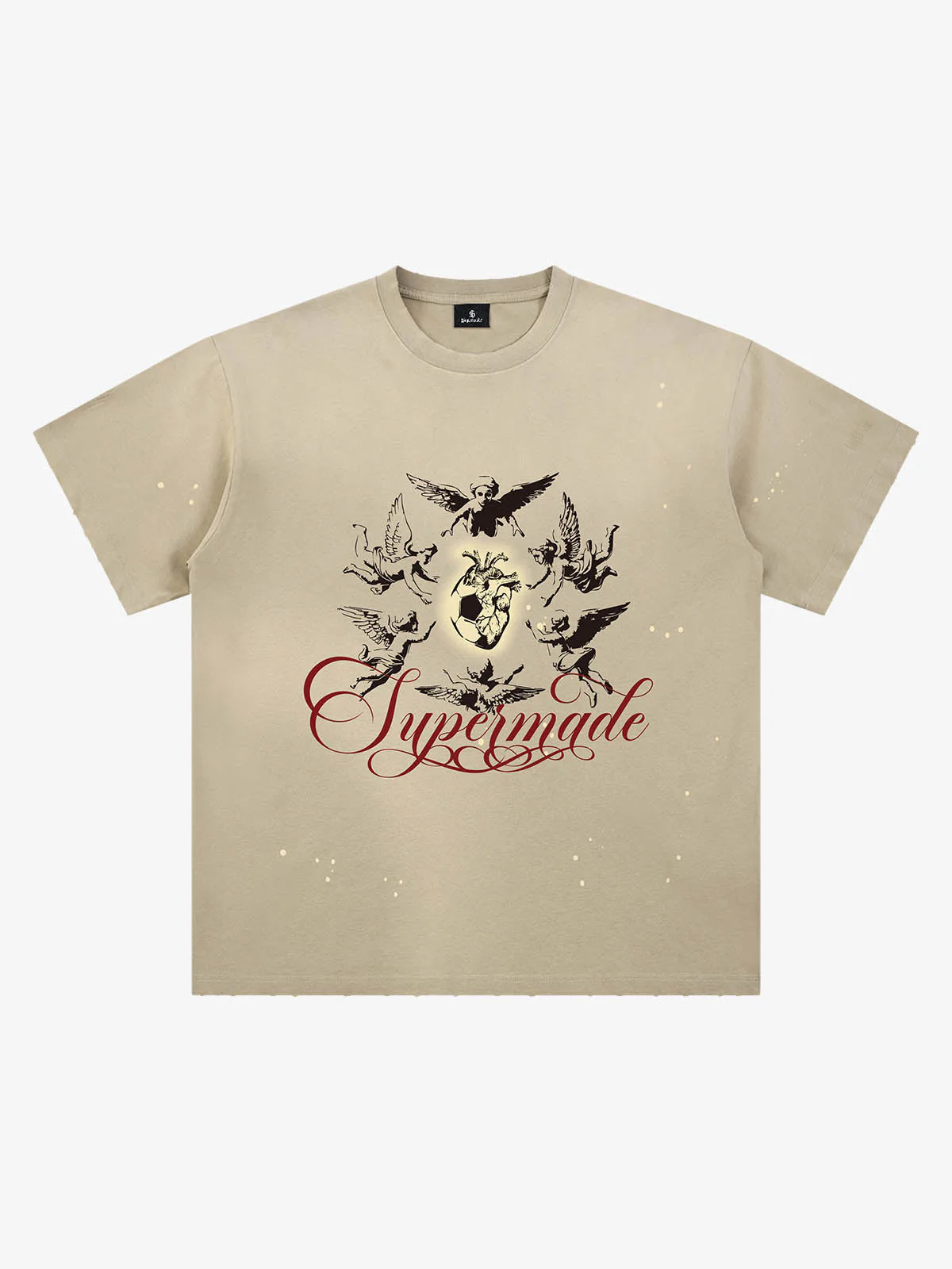 Distressed Angel Heart Soccer Graphic T-Shirt - Image 2