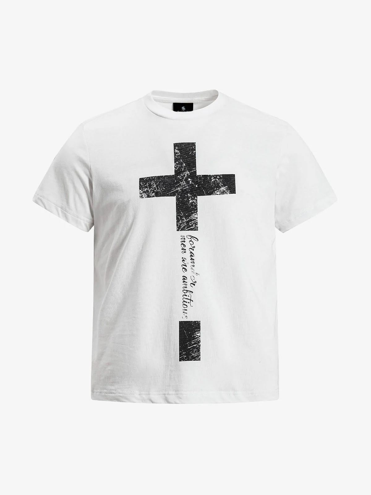 Distressed Cross Graphic T-Shirt - Image 2