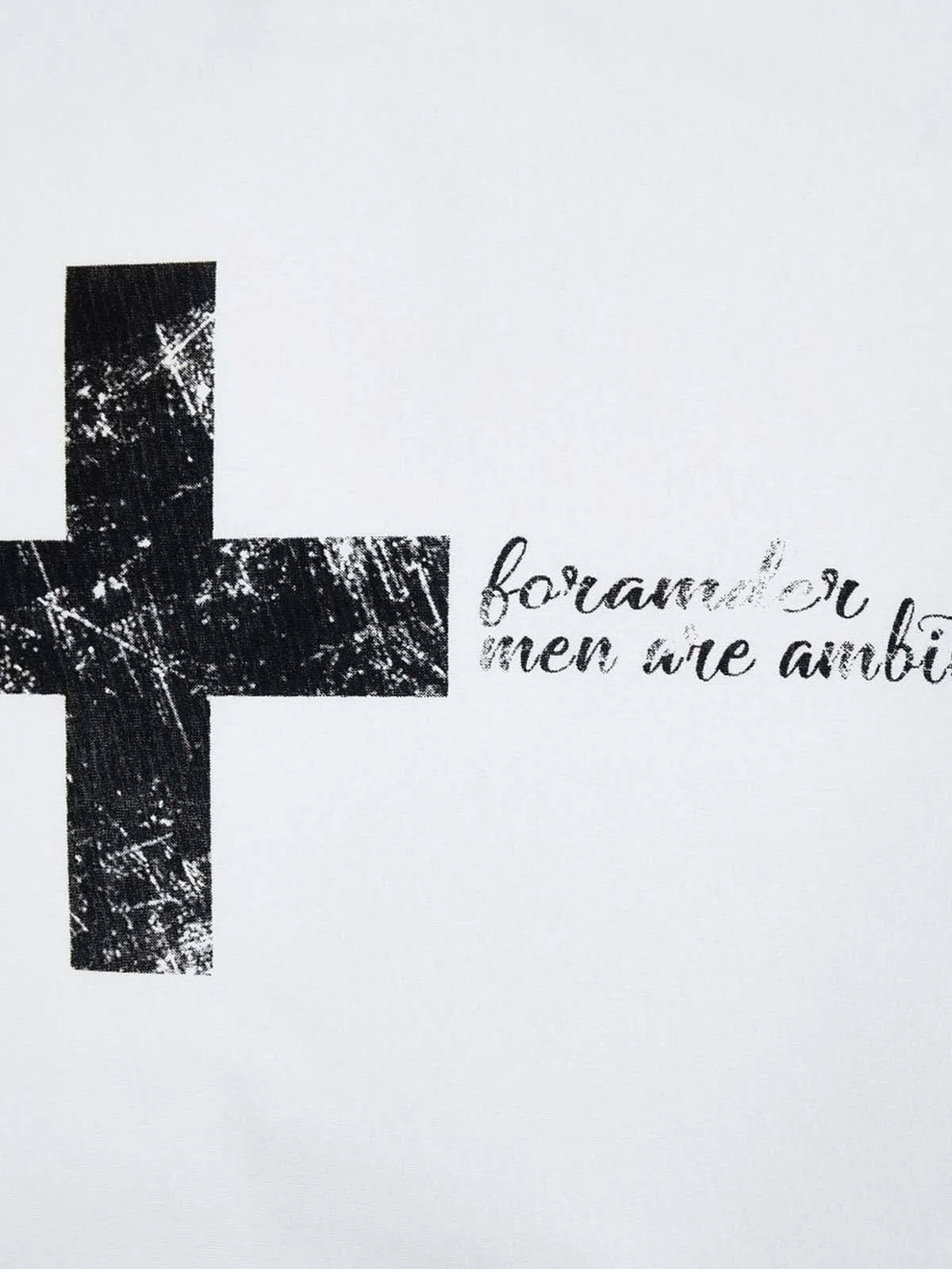 Distressed Cross Graphic T-Shirt - Image 6