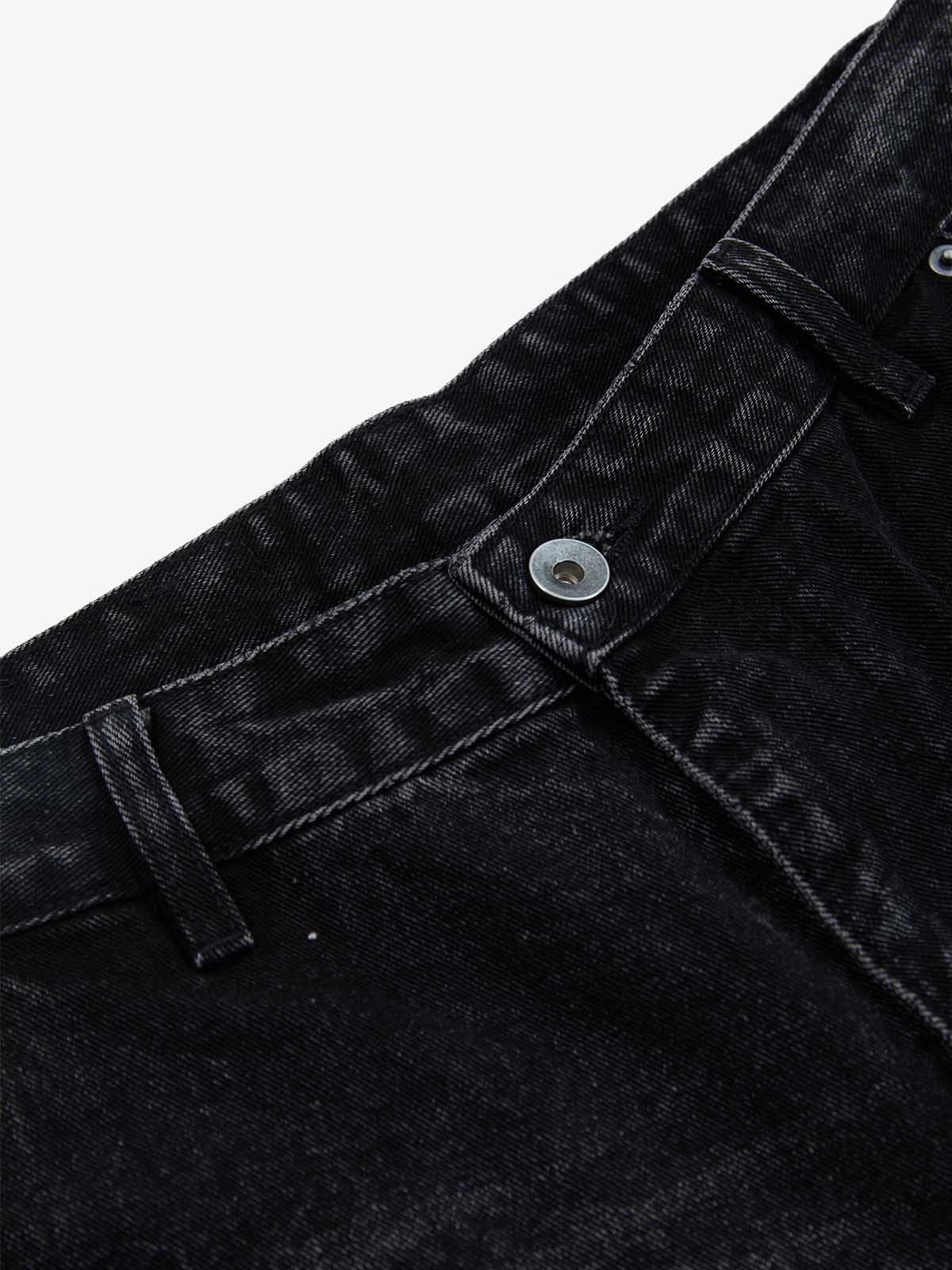 Distressed Cross Patchwork Baggy Denim Jeans - 2613 - Image 11