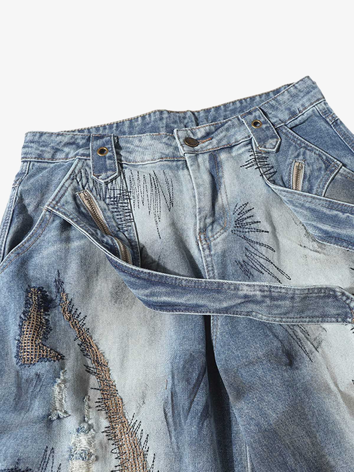 RO Style Washed Barrel Jeans - 2421 - Image 7
