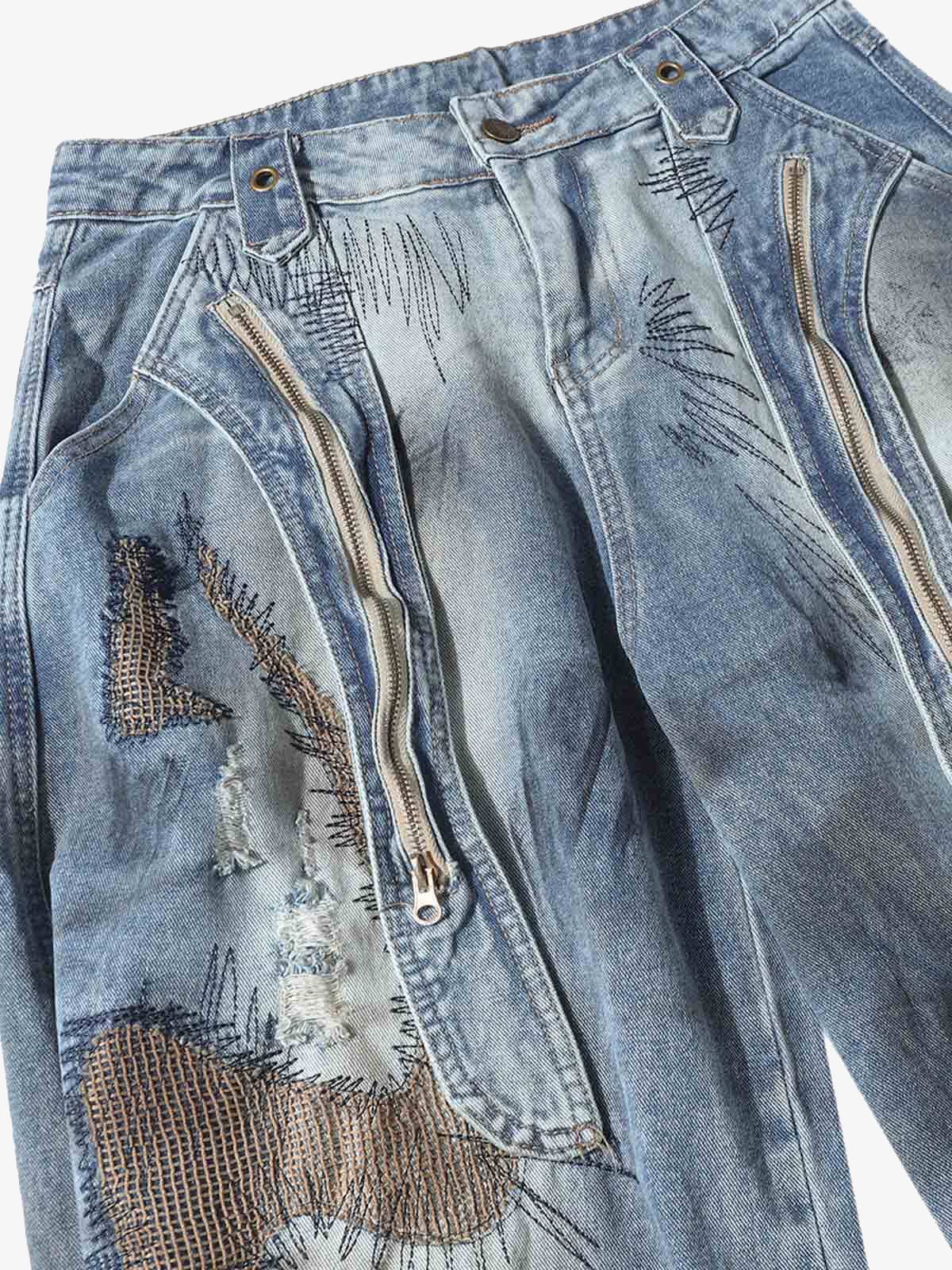 RO Style Washed Barrel Jeans - 2421 - Image 8