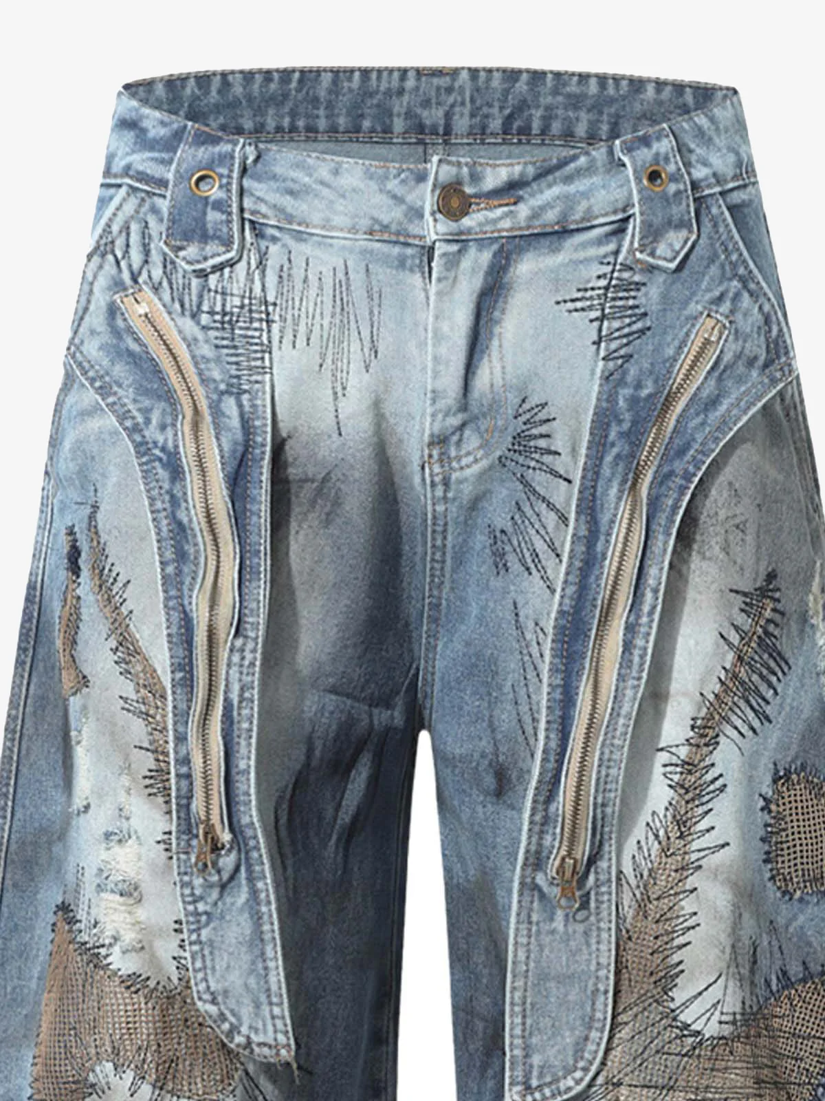 RO Style Washed Barrel Jeans - 2421 - Image 9