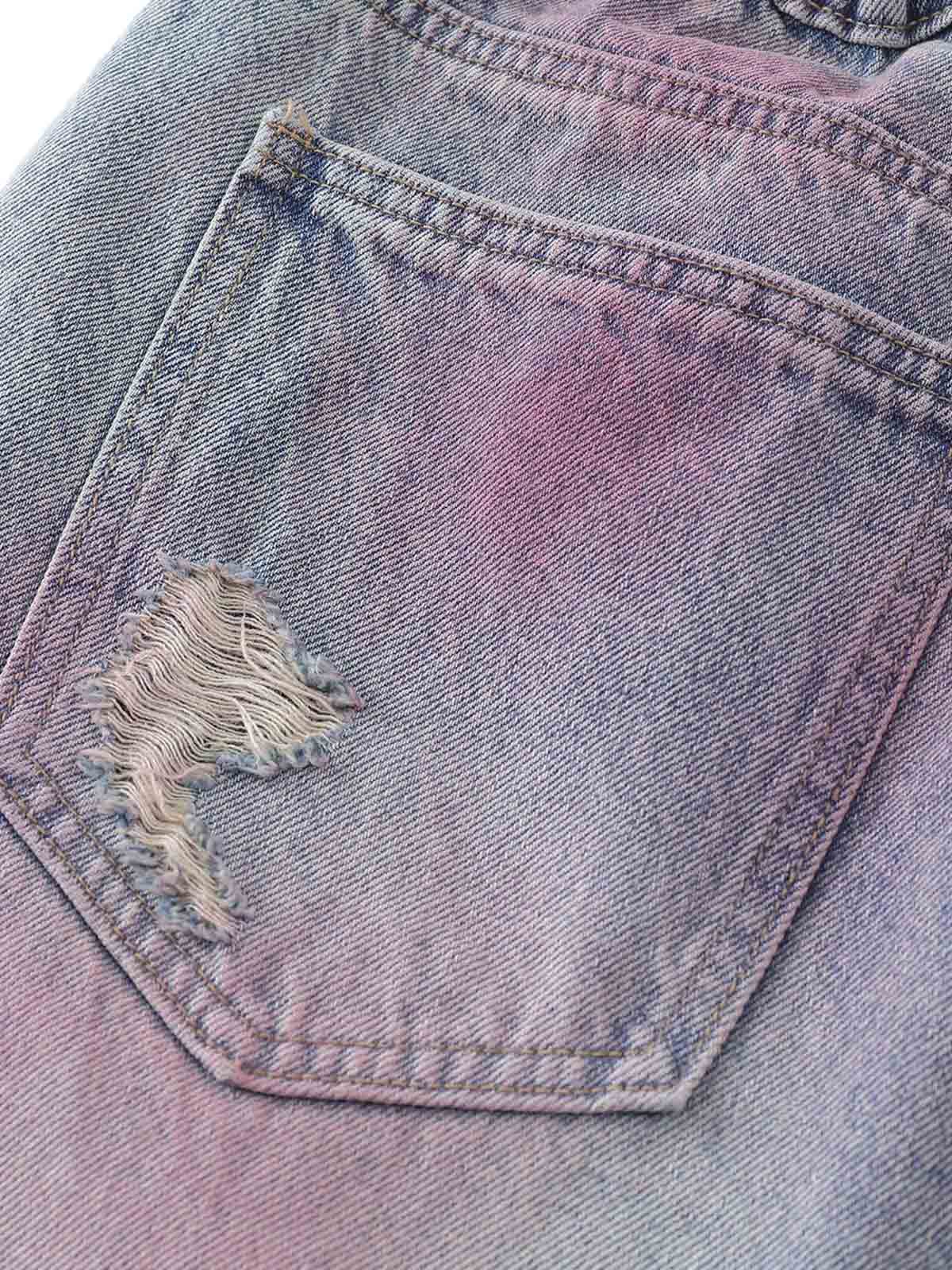 Distressed Tie-Dye Denim Jorts - Image 11