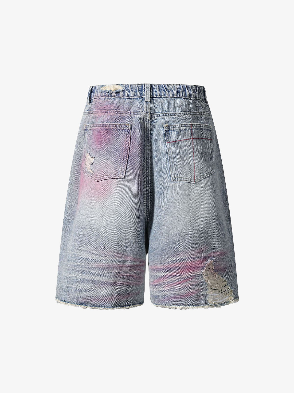 Distressed Tie-Dye Denim Jorts - Image 8