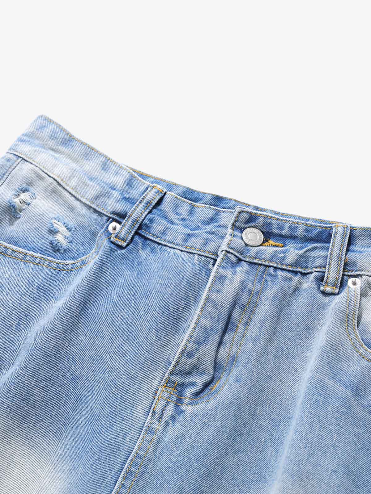 Distressed Faded Baggy Jorts - Image 5