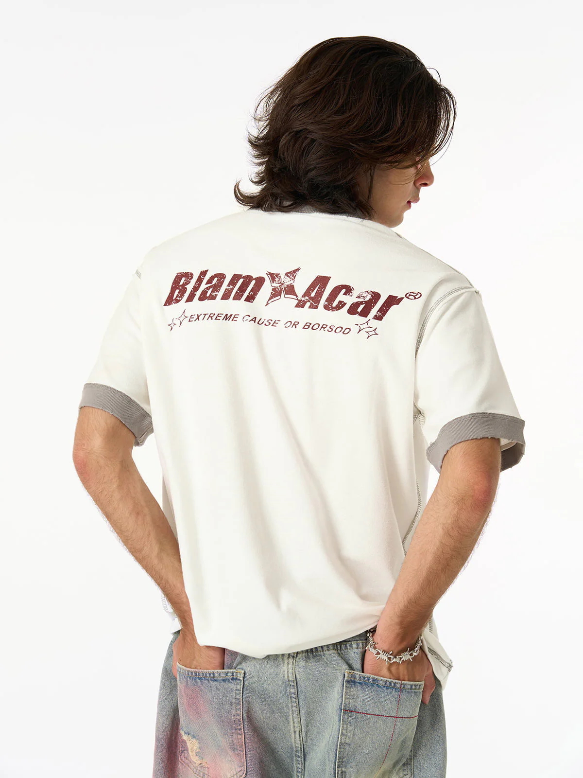 Distressed NO. 28 Jersey T-Shirt - 2442 - Image 5