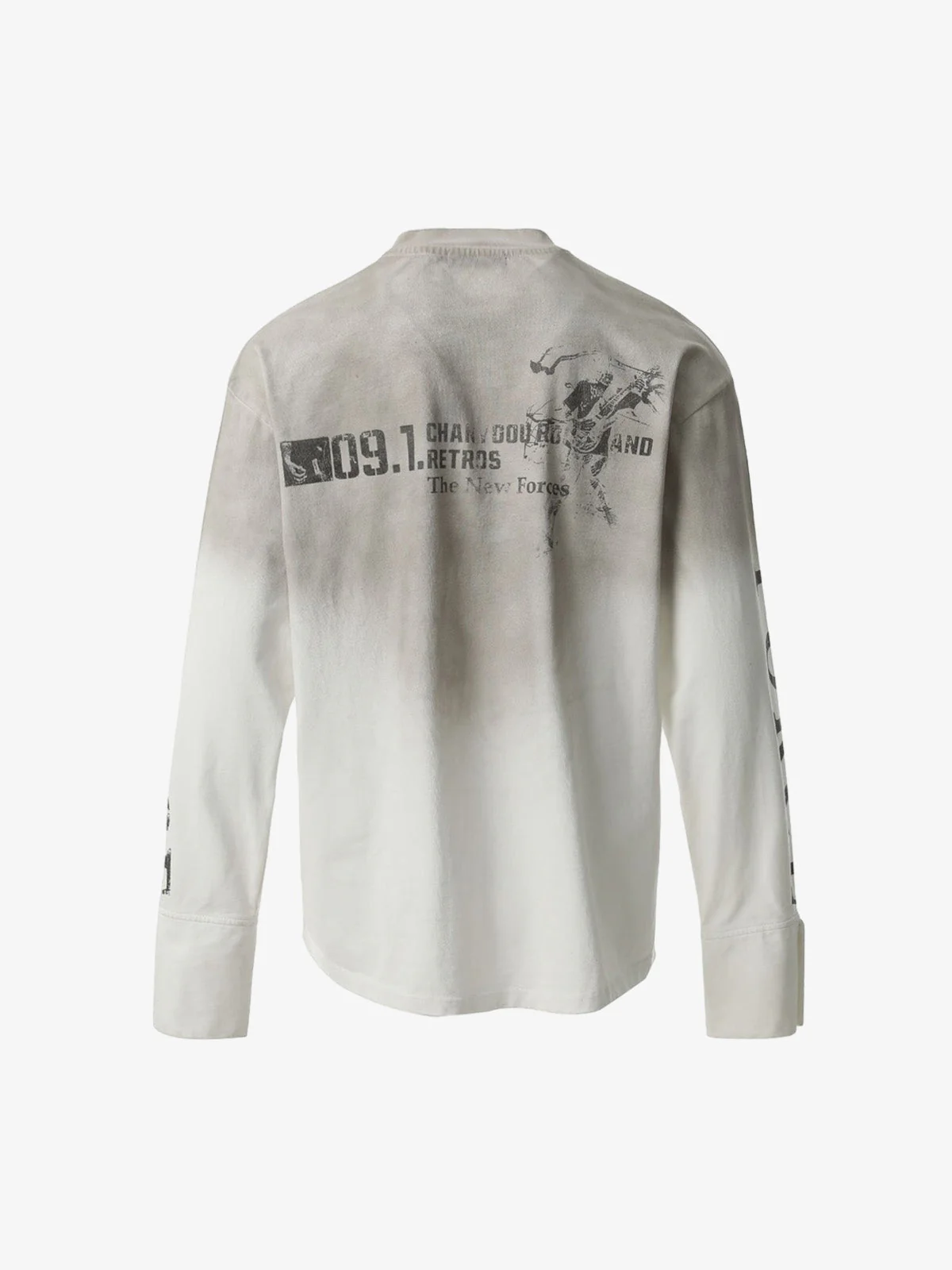 Distressed NO. 09 Long Sleeve T-Shirt - Image 10