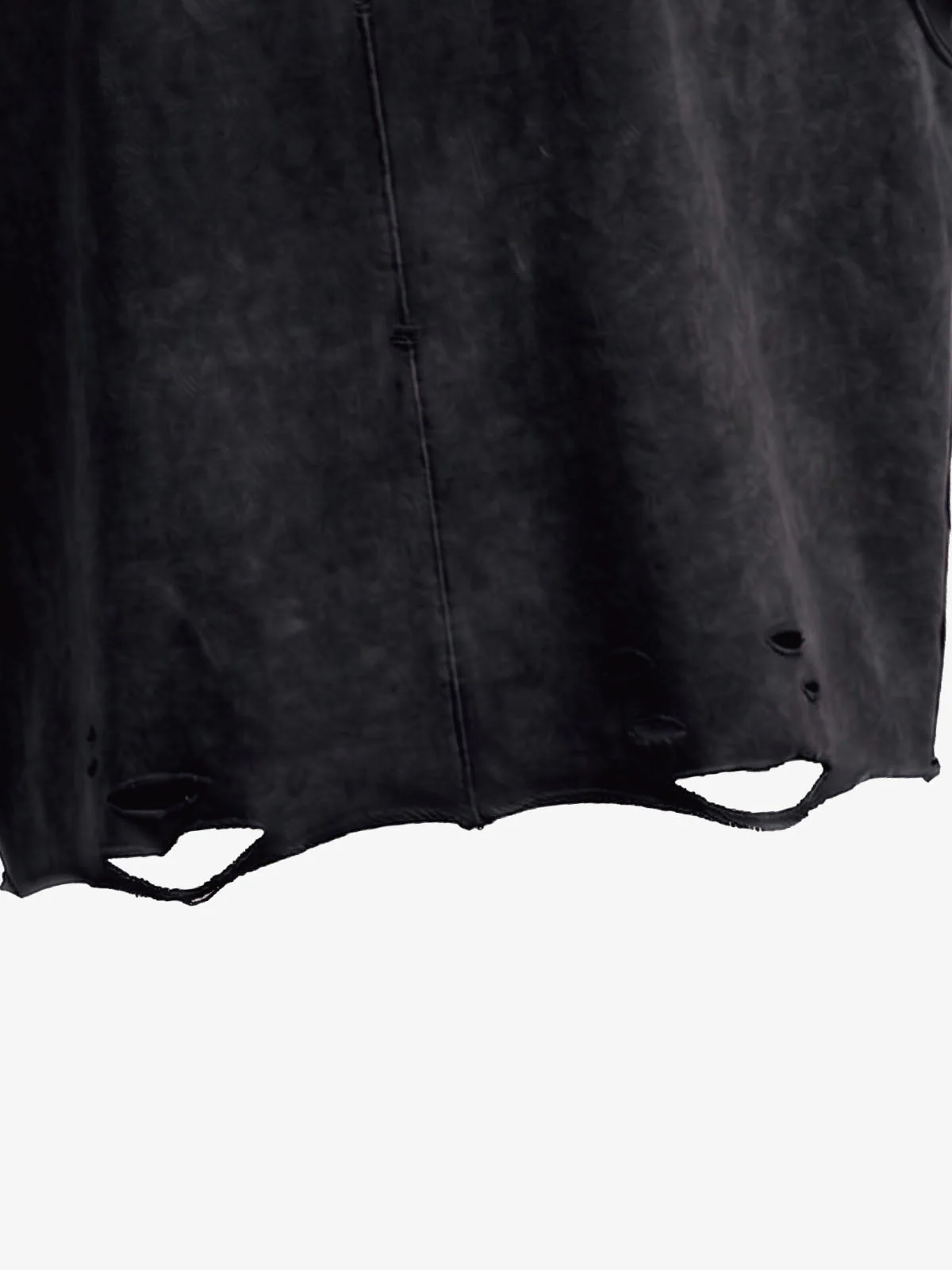 Distressed Slogan Graphic Sleeveless T-Shirt - Image 9