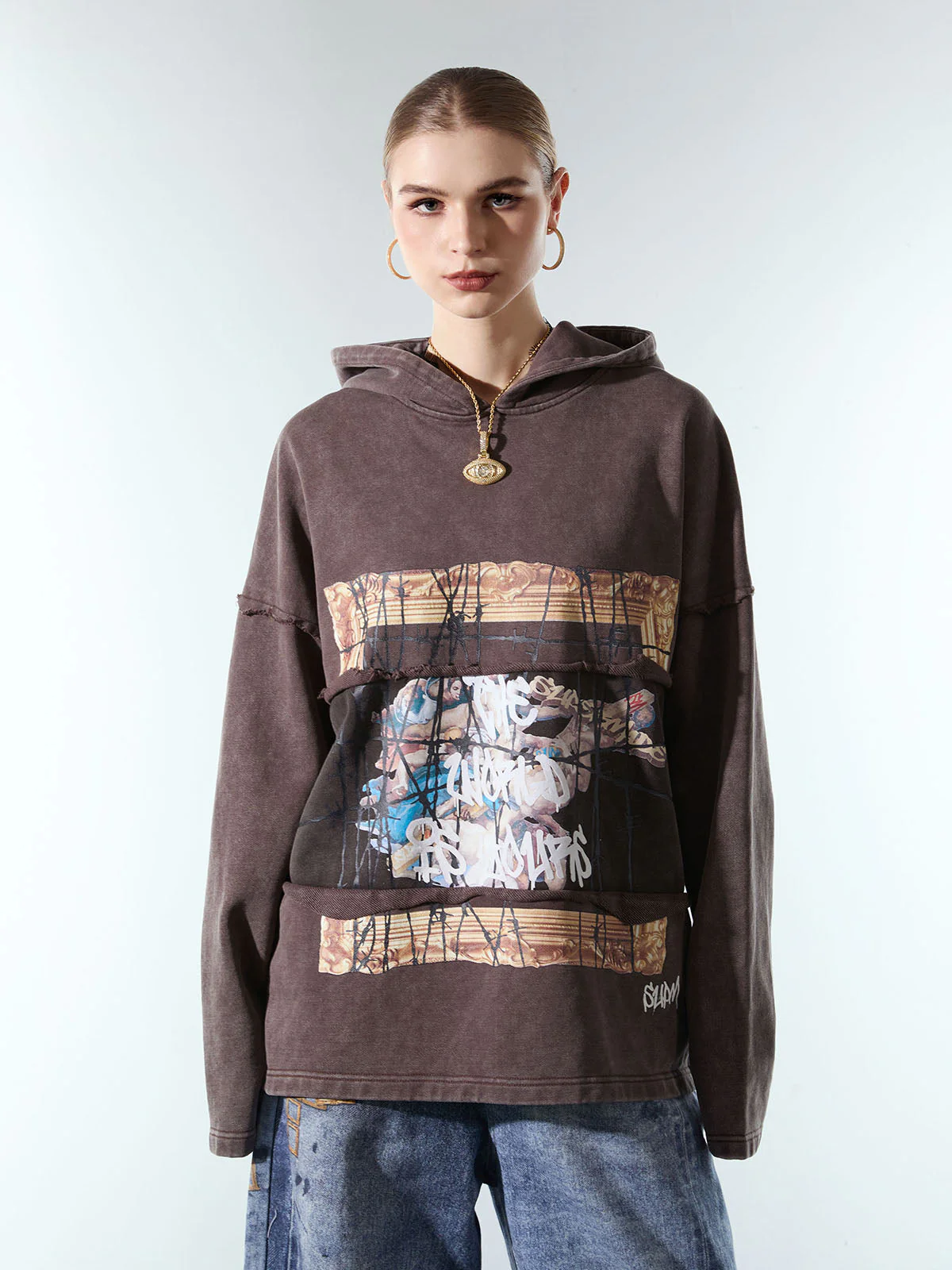 Distressed Thorn Destruction Painting Hoodie - Image 10