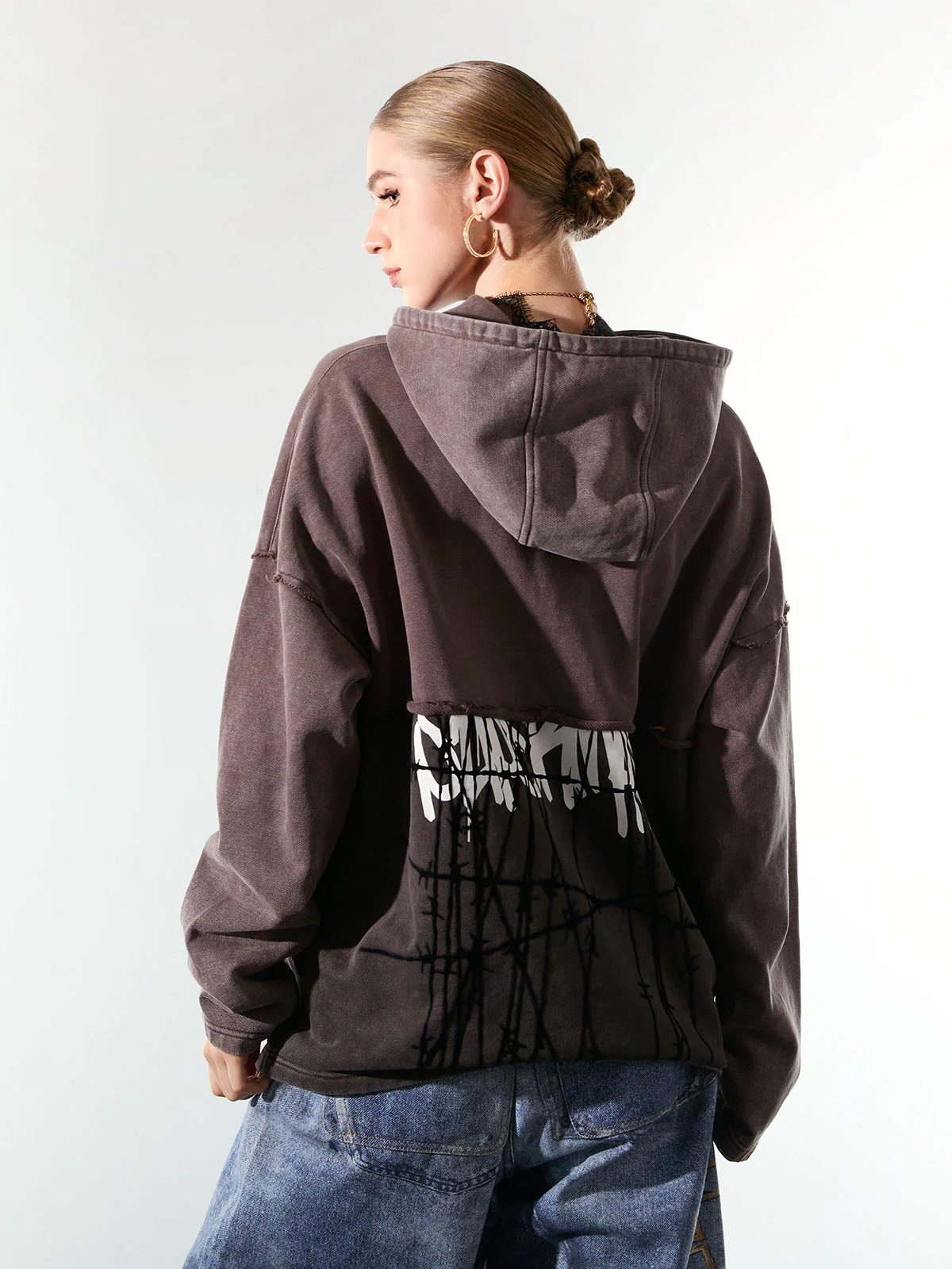 Distressed Thorn Destruction Painting Hoodie - Image 11