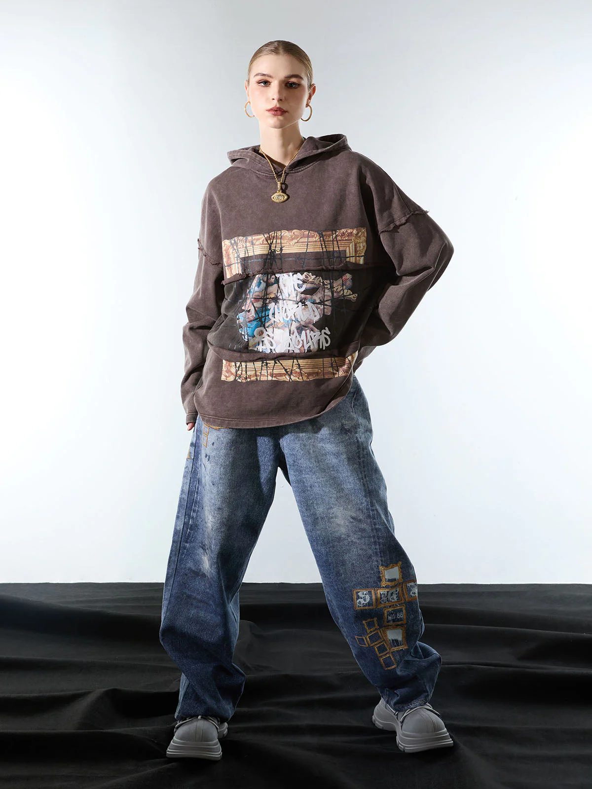Distressed Thorn Destruction Painting Hoodie - Image 12