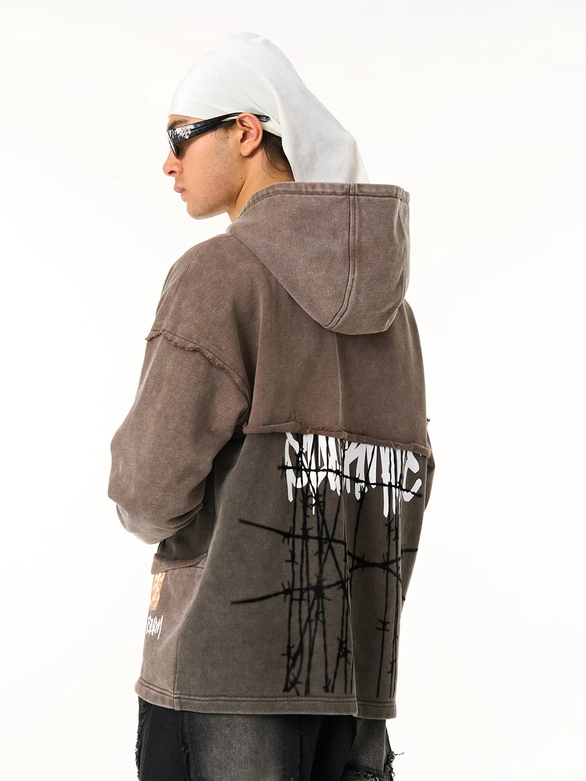 Distressed Thorn Destruction Painting Hoodie - Image 3