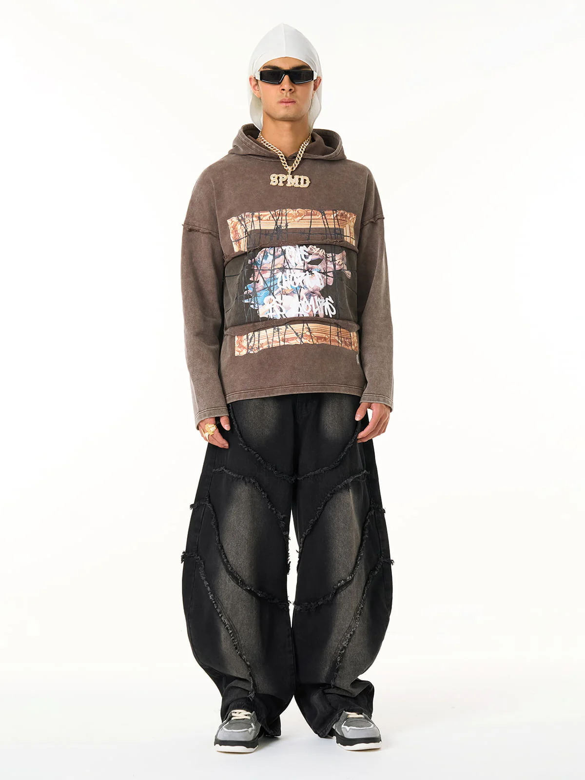 Distressed Thorn Destruction Painting Hoodie - Image 4