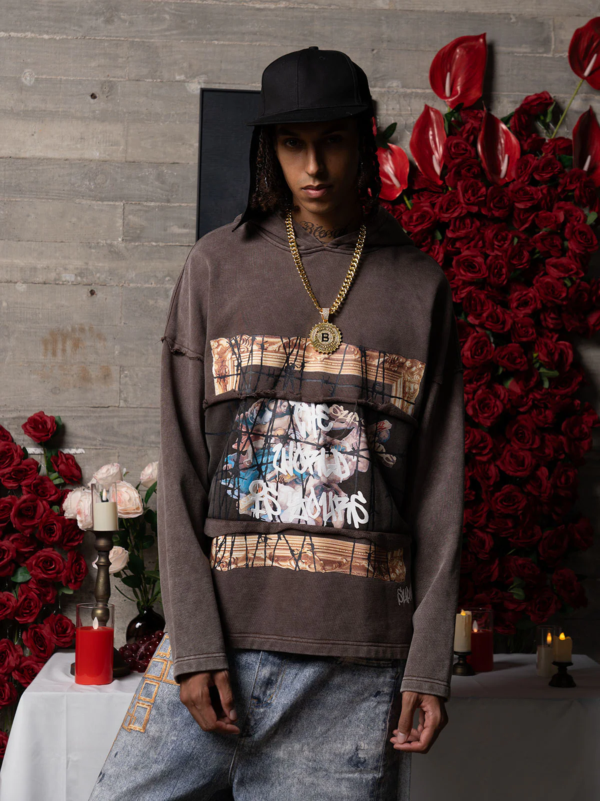 Distressed Thorn Destruction Painting Hoodie - Image 5