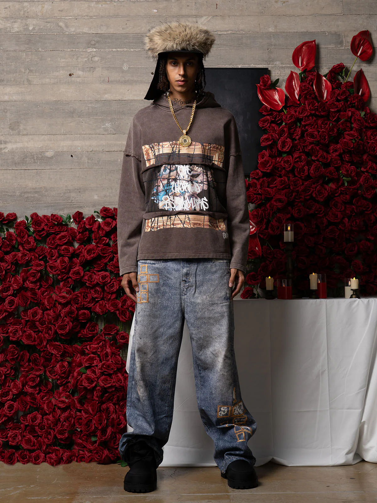 Distressed Thorn Destruction Painting Hoodie - Image 8