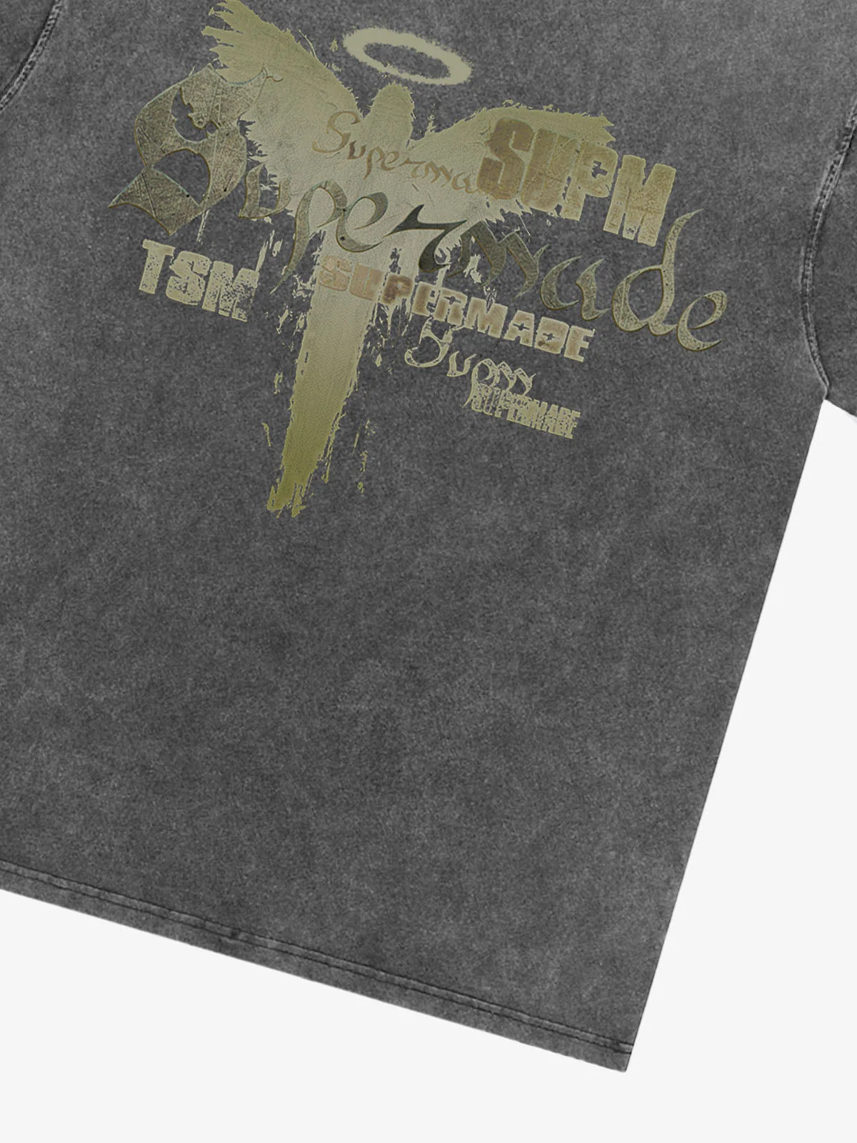 Distressed Washed Gothic Angel Graphic T-Shirt - Image 13