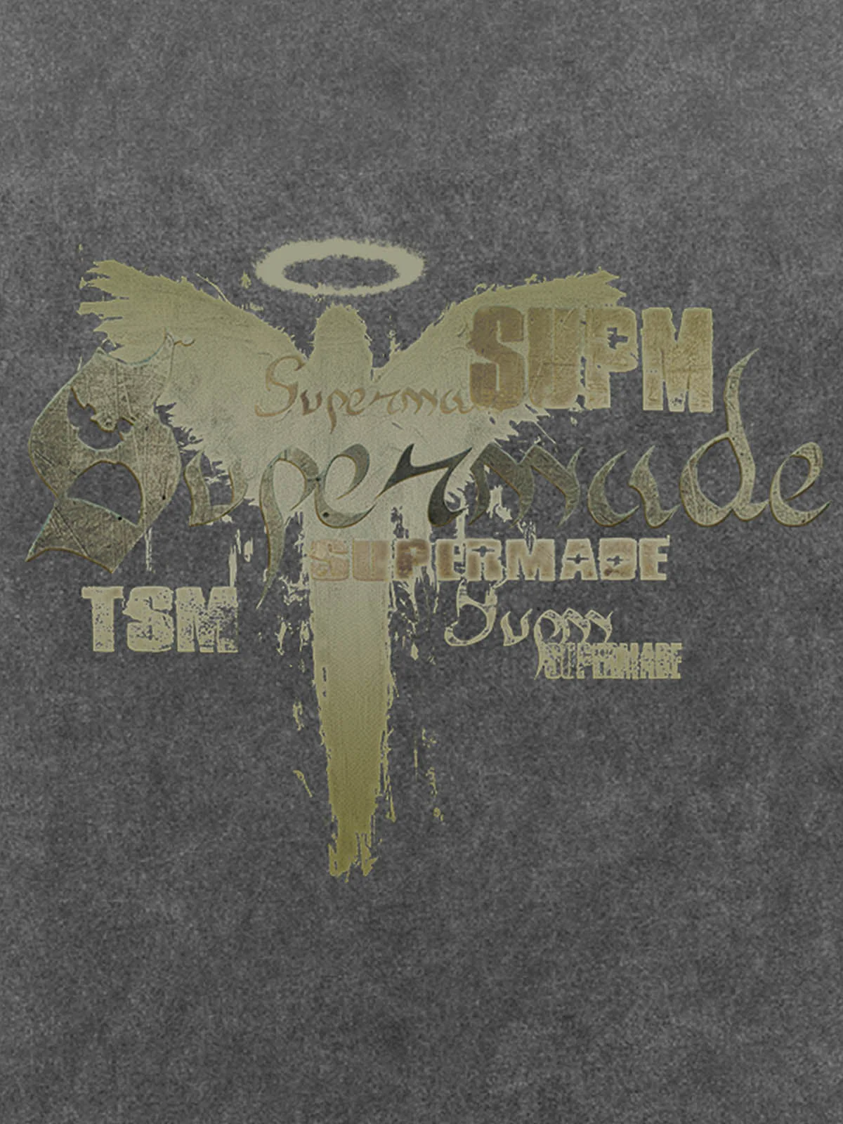Distressed Washed Gothic Angel Graphic T-Shirt - Image 15