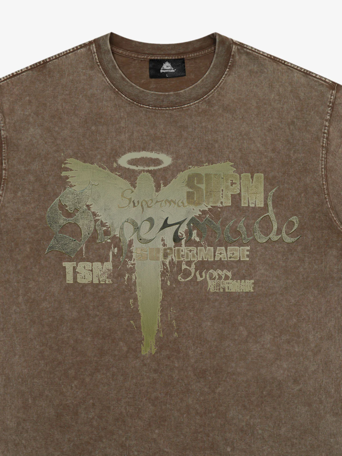 Distressed Washed Gothic Angel Graphic T-Shirt - Image 8