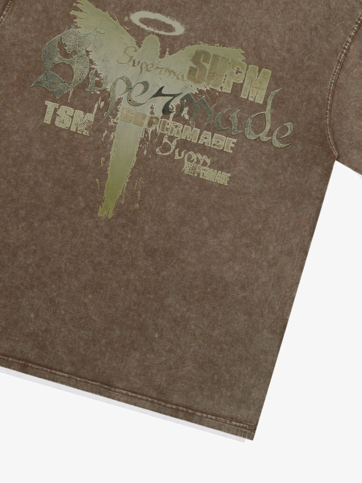 Distressed Washed Gothic Angel Graphic T-Shirt - Image 9