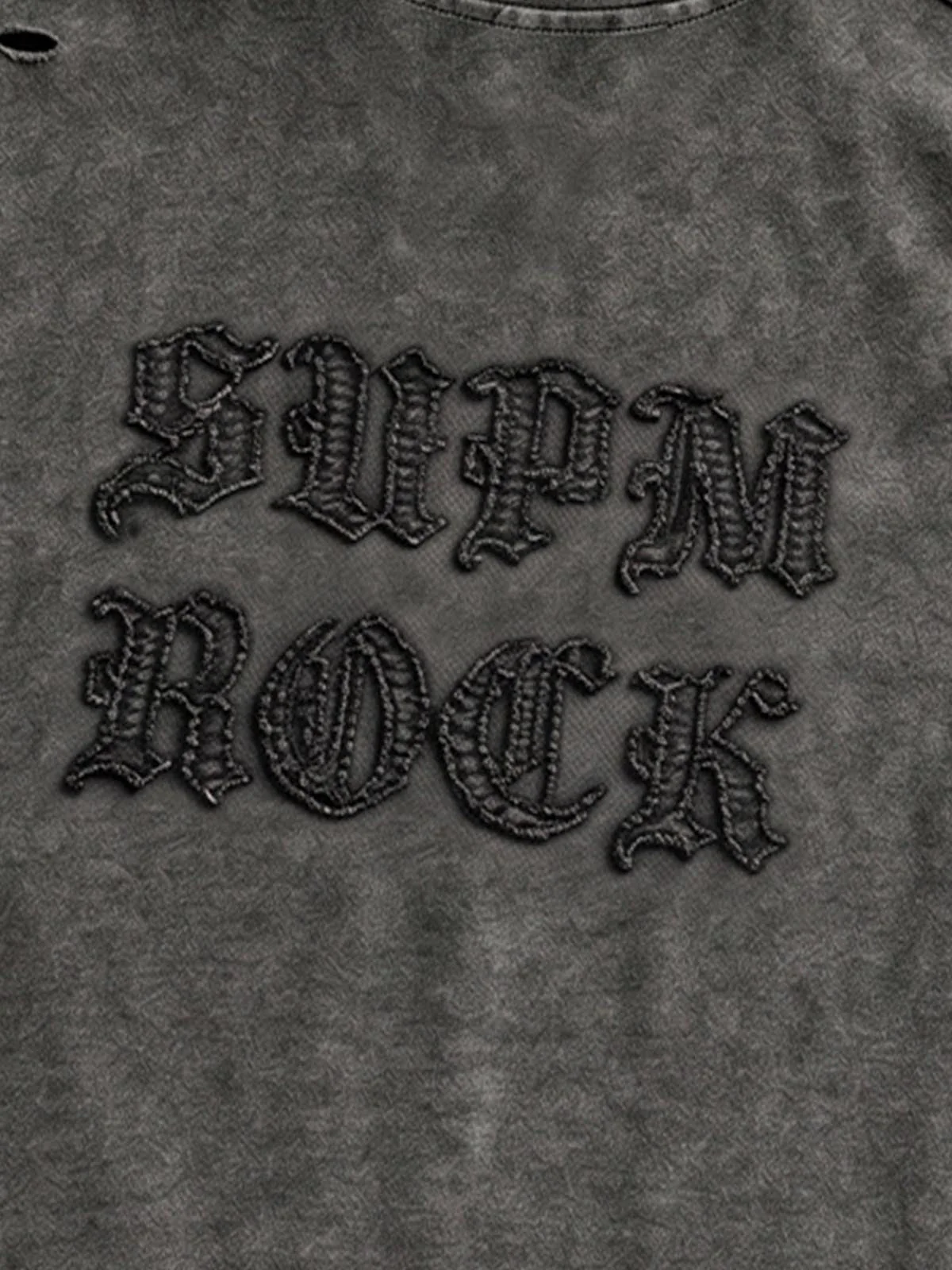 Distressed Washed Sleeveless Hoodie - Image 11