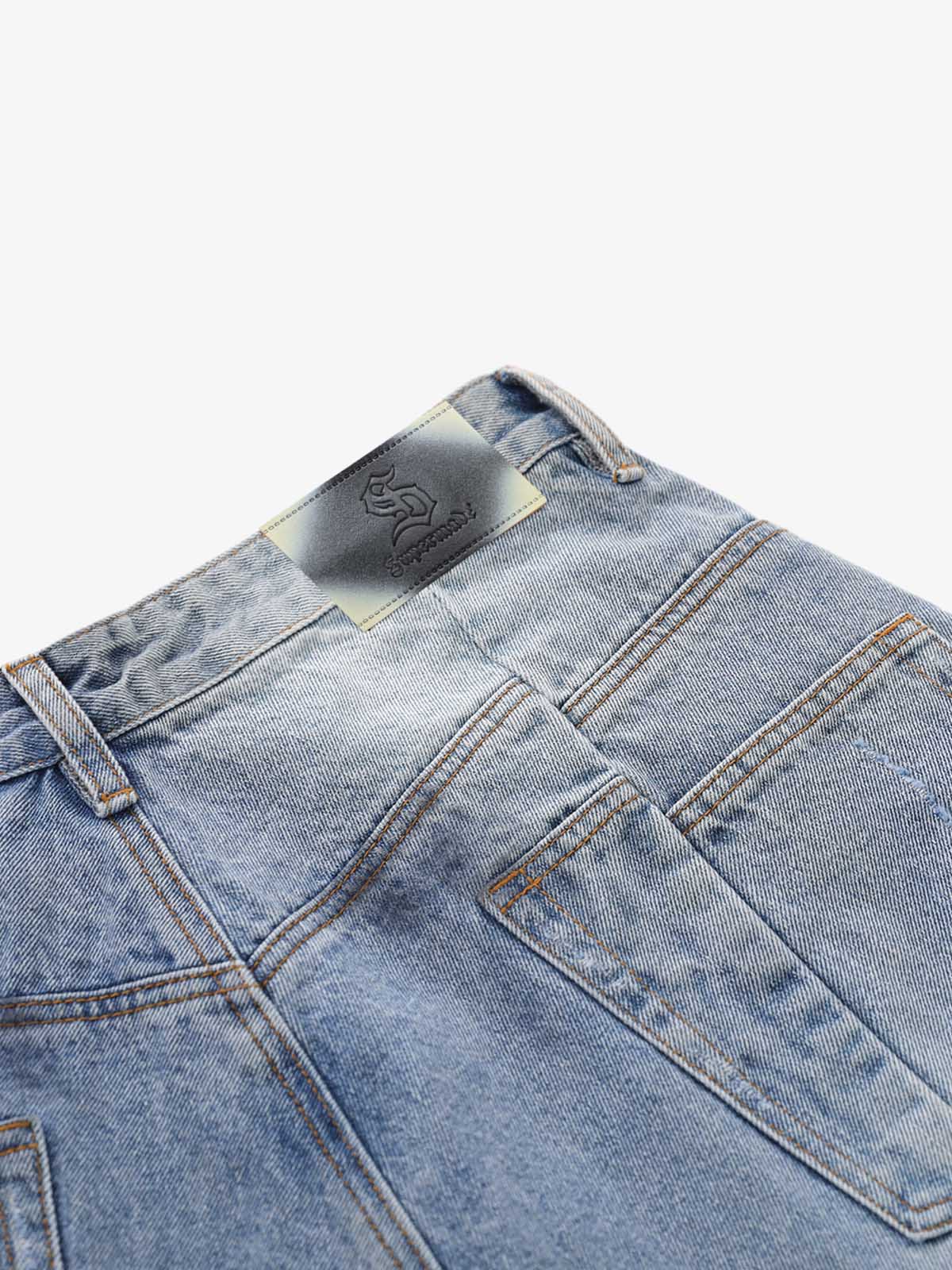 Distressed Wide-Leg Denim Shorts - Image 5