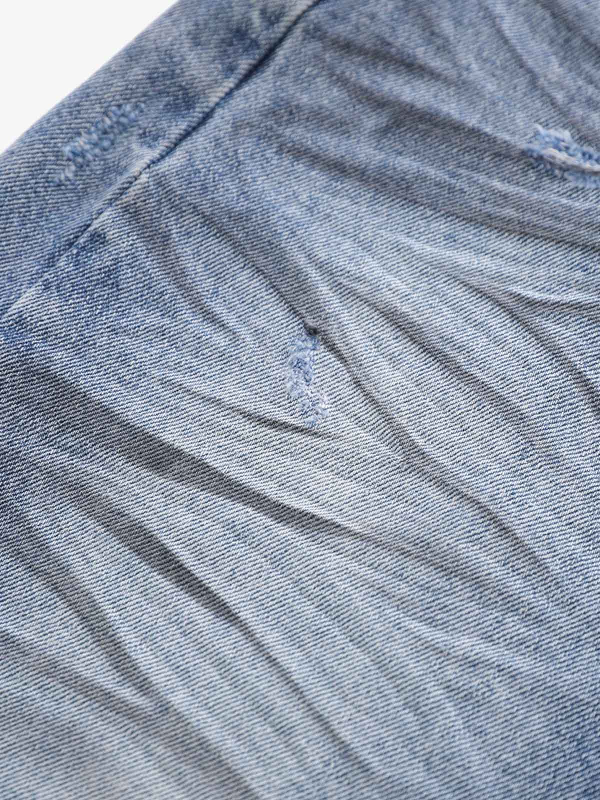 Distressed Wide-Leg Denim Shorts - Image 6