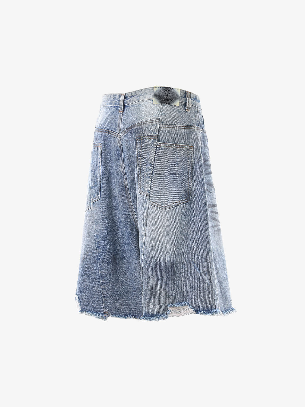 Distressed Wide-Leg Denim Shorts - Image 7