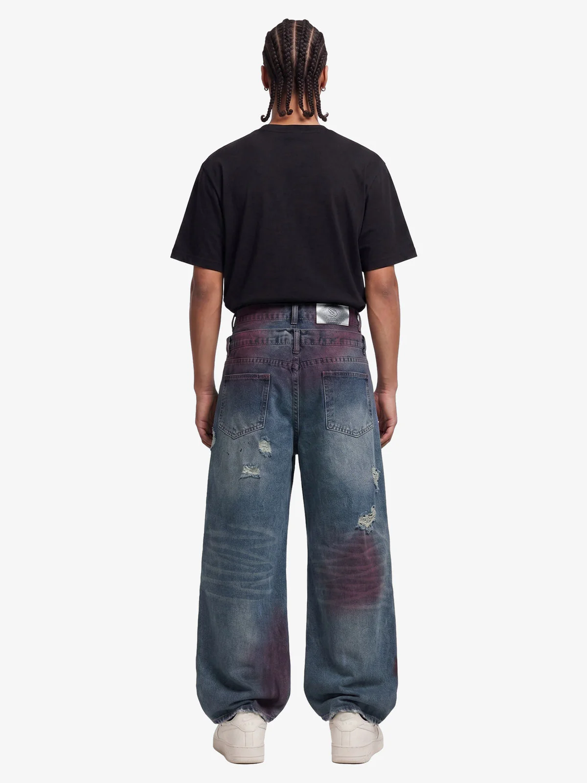 Double-Waist Distressed Wide-Leg Jeans - Image 5