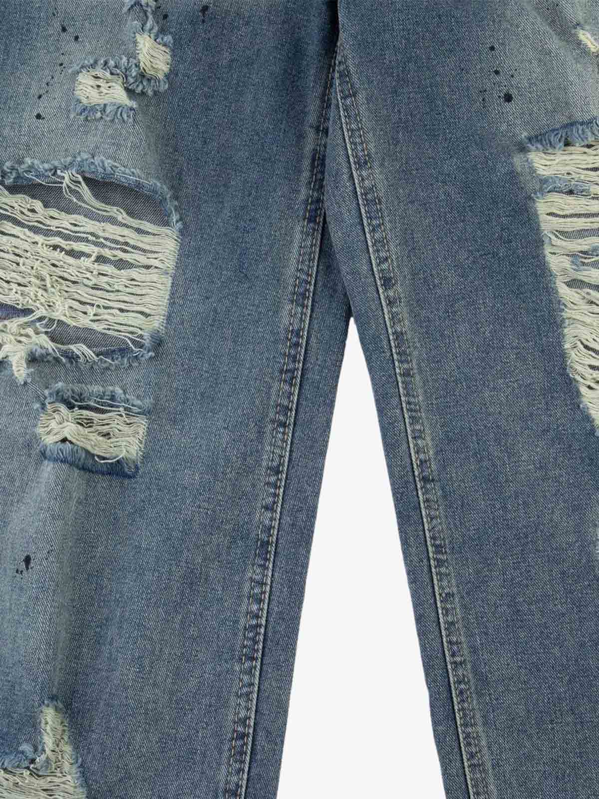 Double-Waist Distressed Wide-Leg Jeans - Image 8