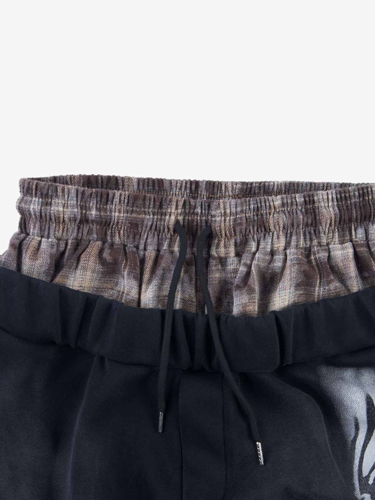 Double Waistband Animal Graphic Pants - Image 3