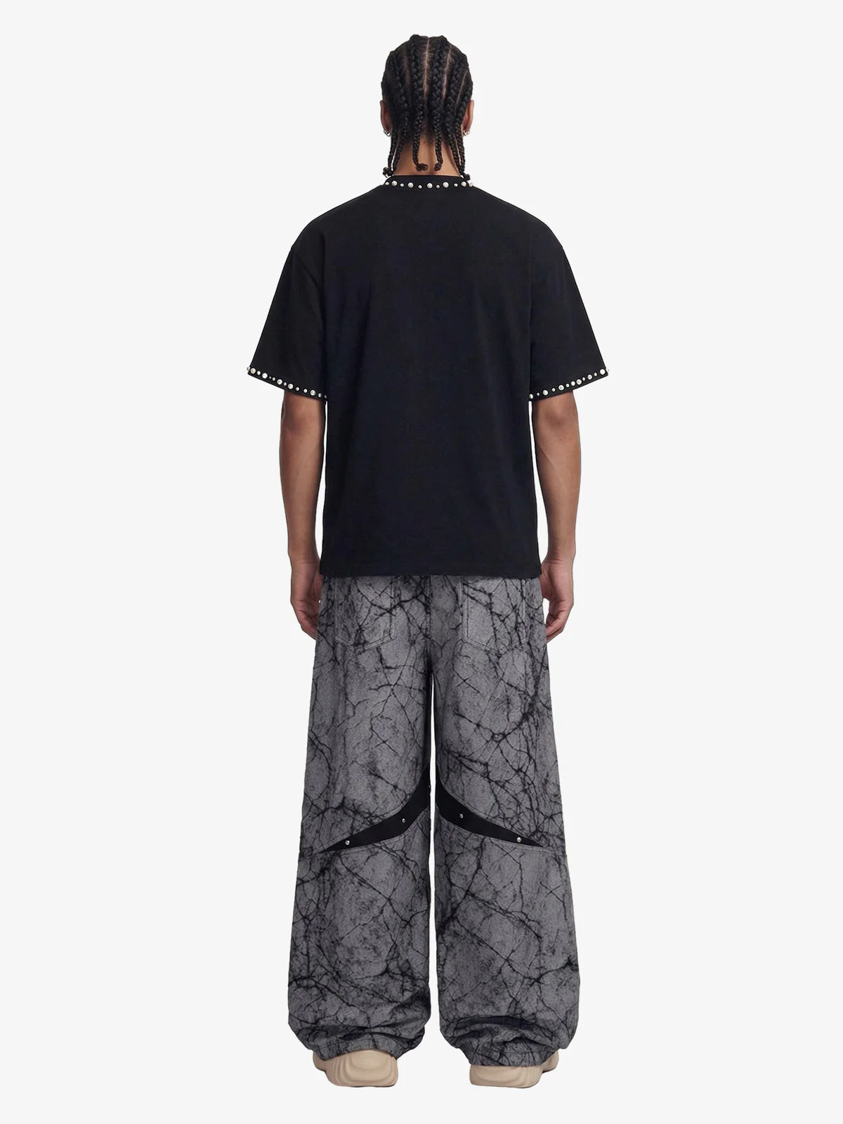 Elegant Pearl-Embellished Oversized T-Shirt - Image 4