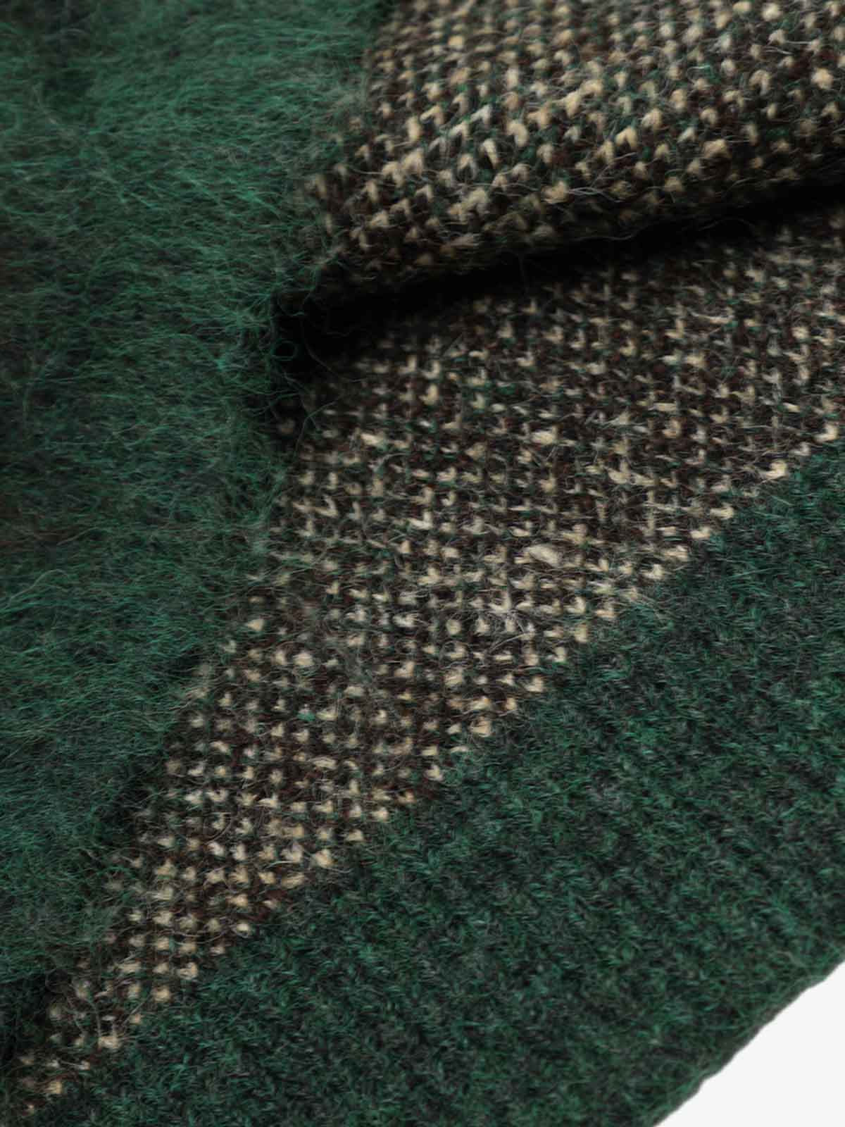 Embroidered Camouflage Shaggy Knitted Sweater - Image 9