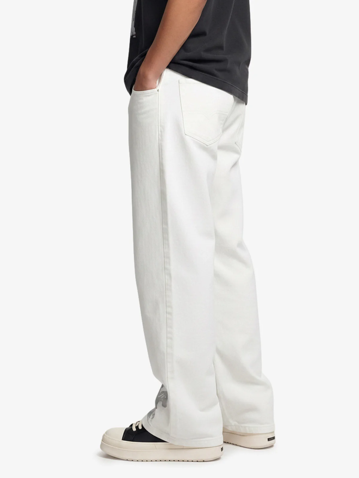 Embroidered Horse Wide Leg Denim Flare Jeans - Image 2
