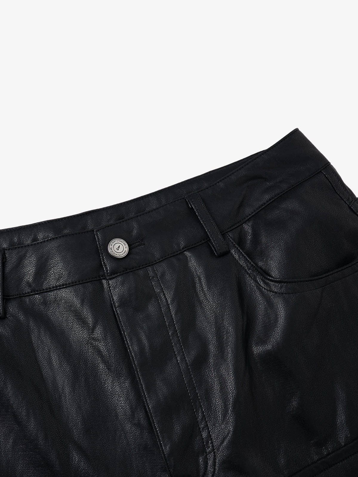 Faux Leather Cargo Jorts - Image 5