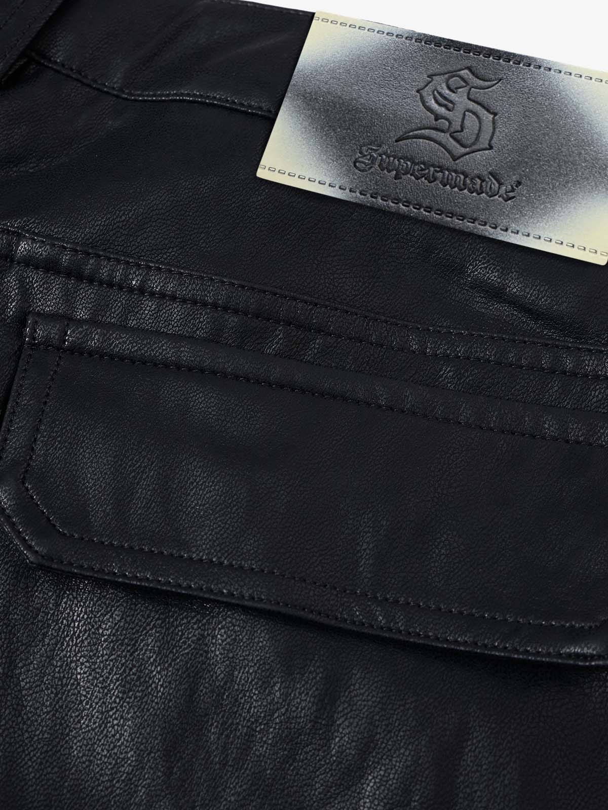 Faux Leather Cargo Jorts - Image 6