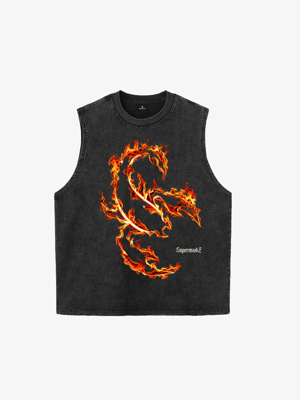 Flame Scorpion Washed Sleeveless T-Shirt