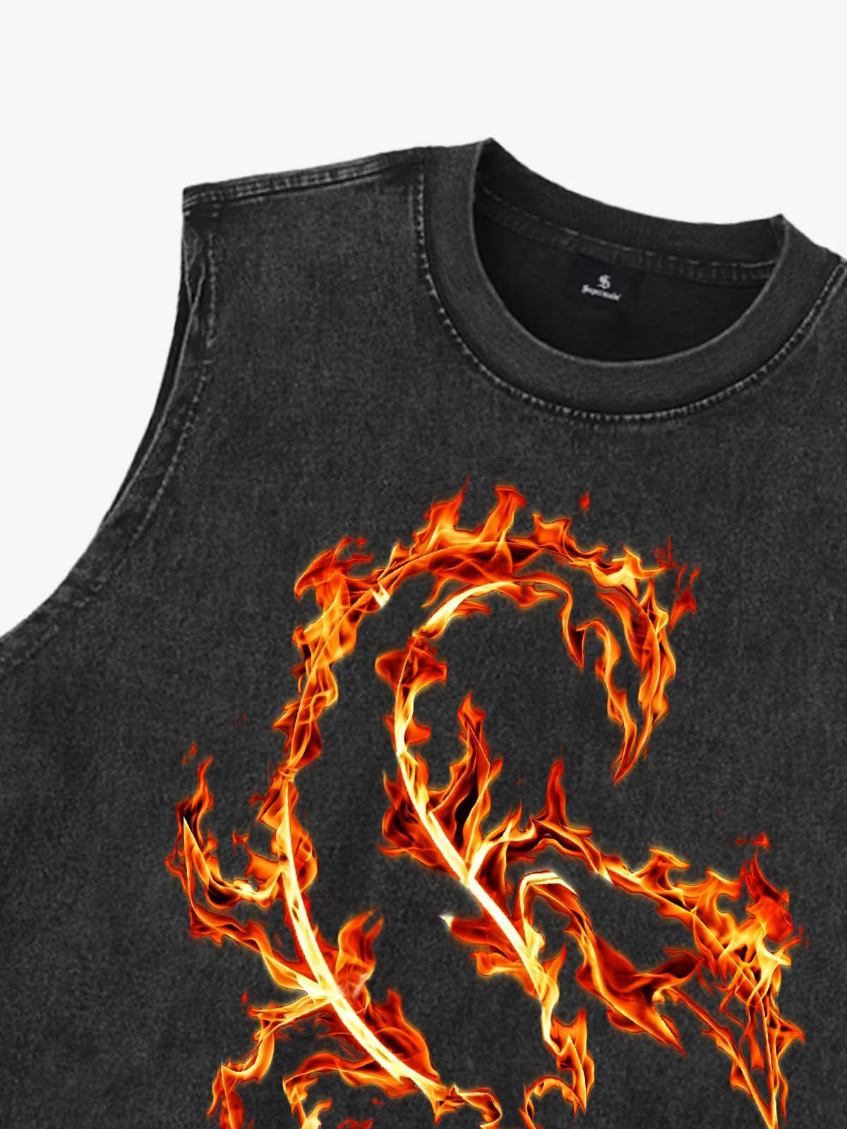 Flame Scorpion Washed Sleeveless T-Shirt - Image 3