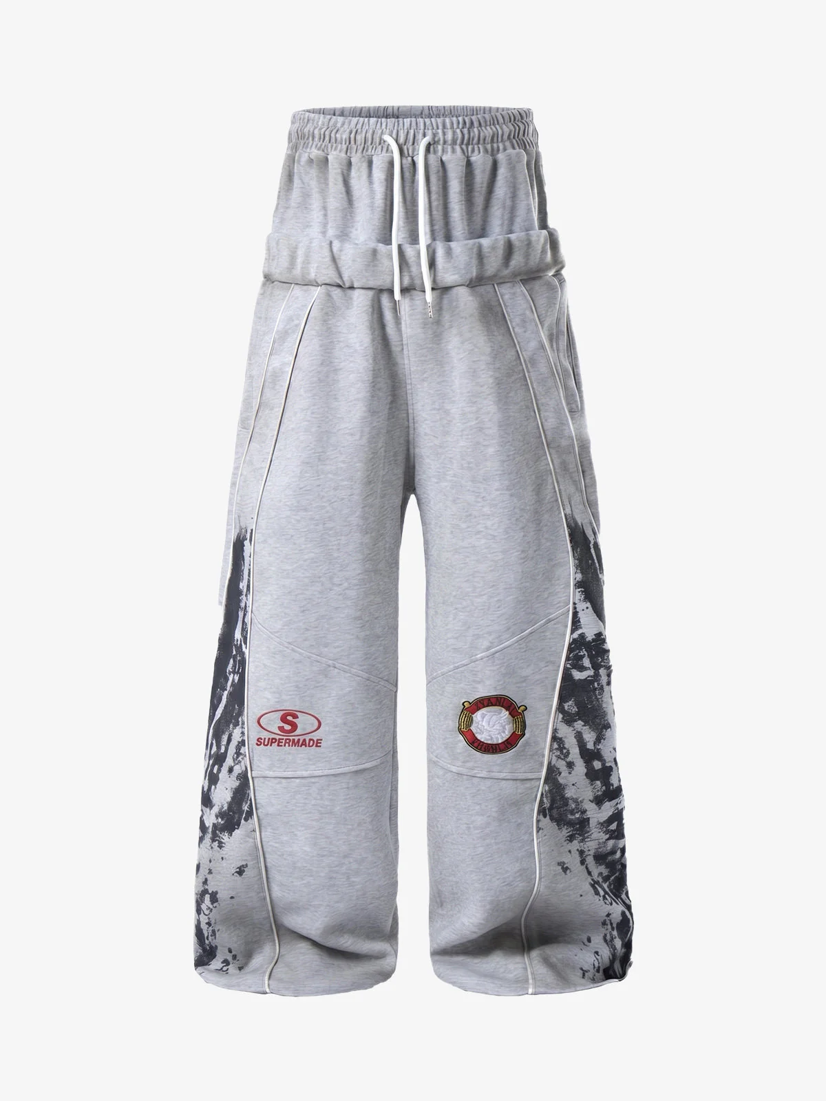 Foldover Waist Wide Leg Sweatpants