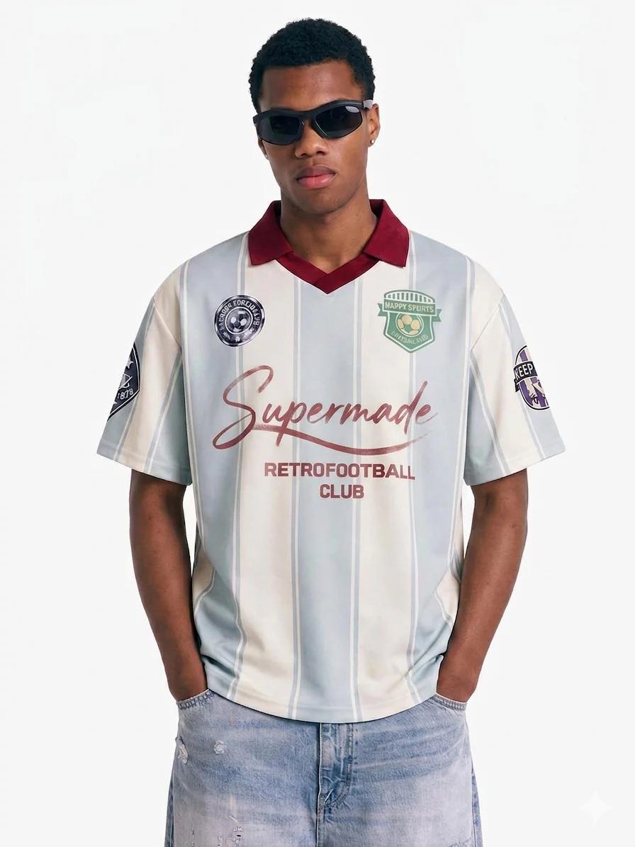 Forever Retro Football Club Striped Jersey