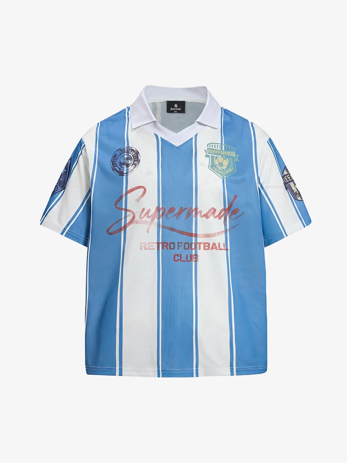 Forever Retro Football Club Striped Jersey - Image 2