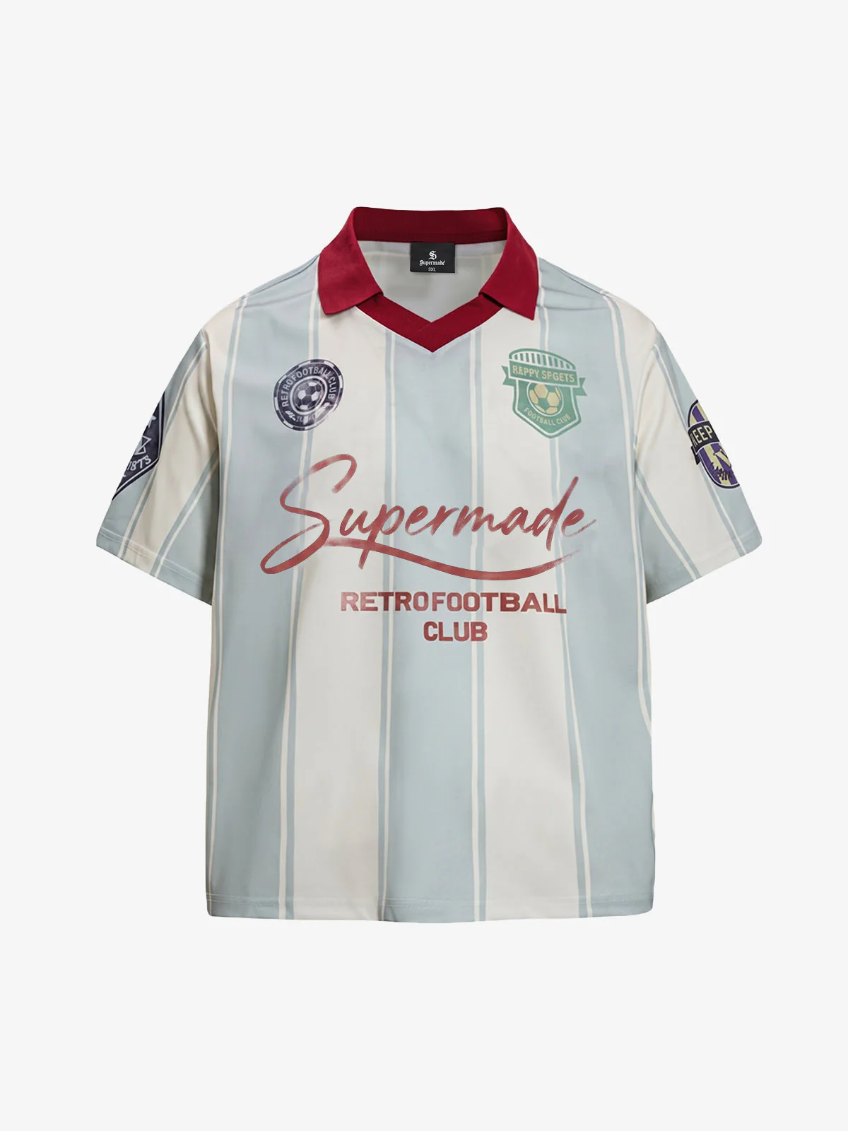 Forever Retro Football Club Striped Jersey - Image 6