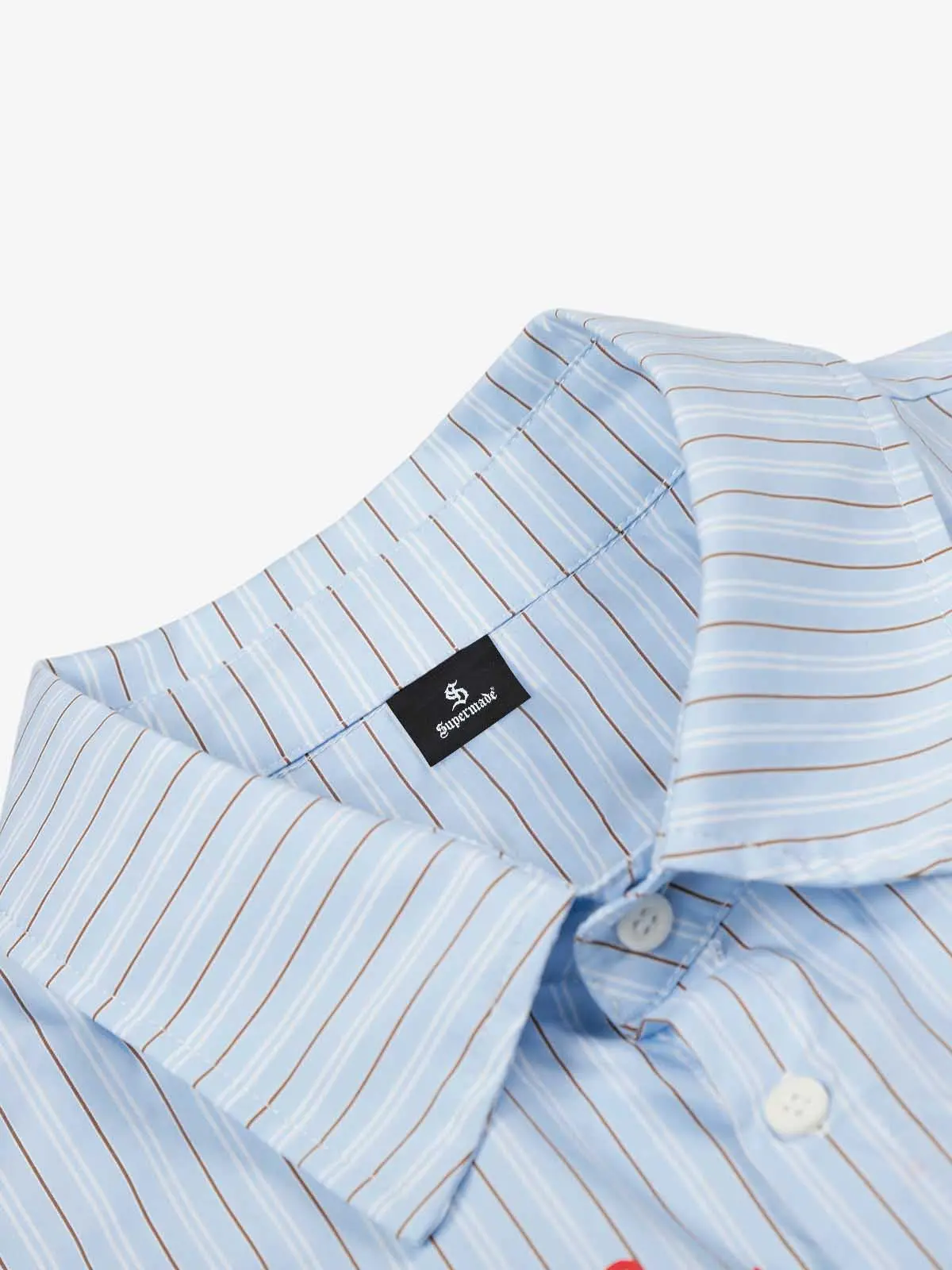 Fun Graffiti Striped Graphic Button-Up Shirt - Image 7
