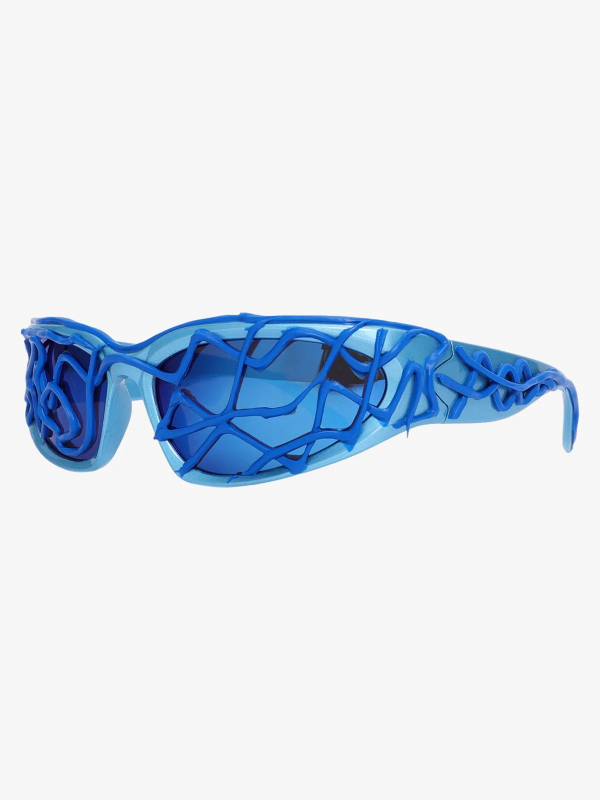 Futuristic Wavy Frame Sunglasses - Image 5