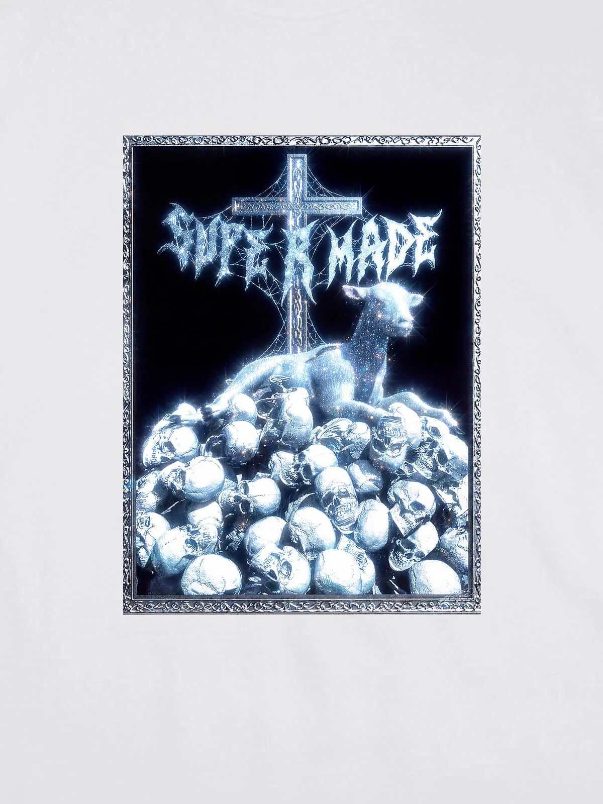 Gothic Cross Skull Graphic T-Shirt - Image 9