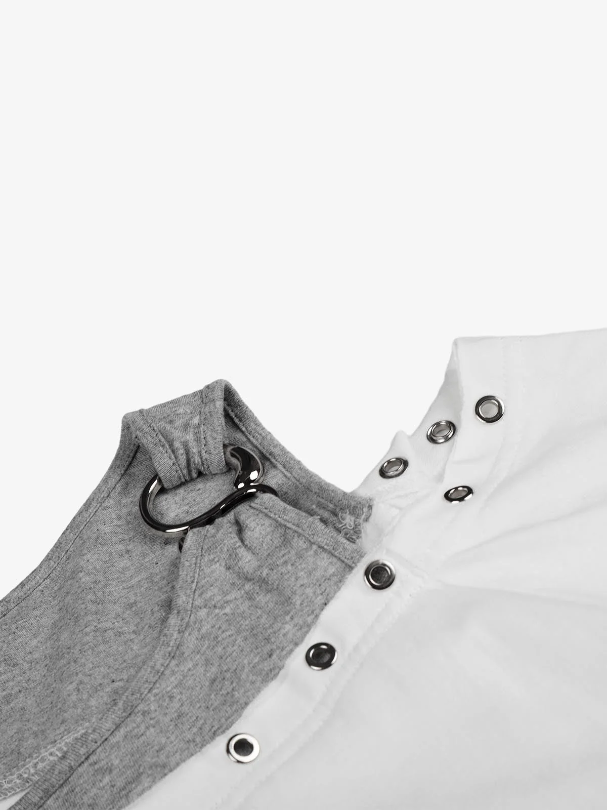 Gothic-Layered Grommet Strap T-Shirt - Image 8